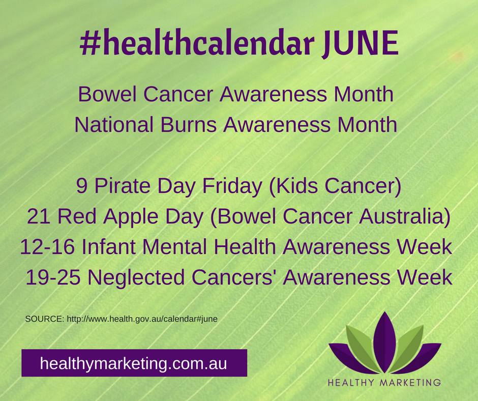 What’s on the June Health Calendar? Healthy Marketing